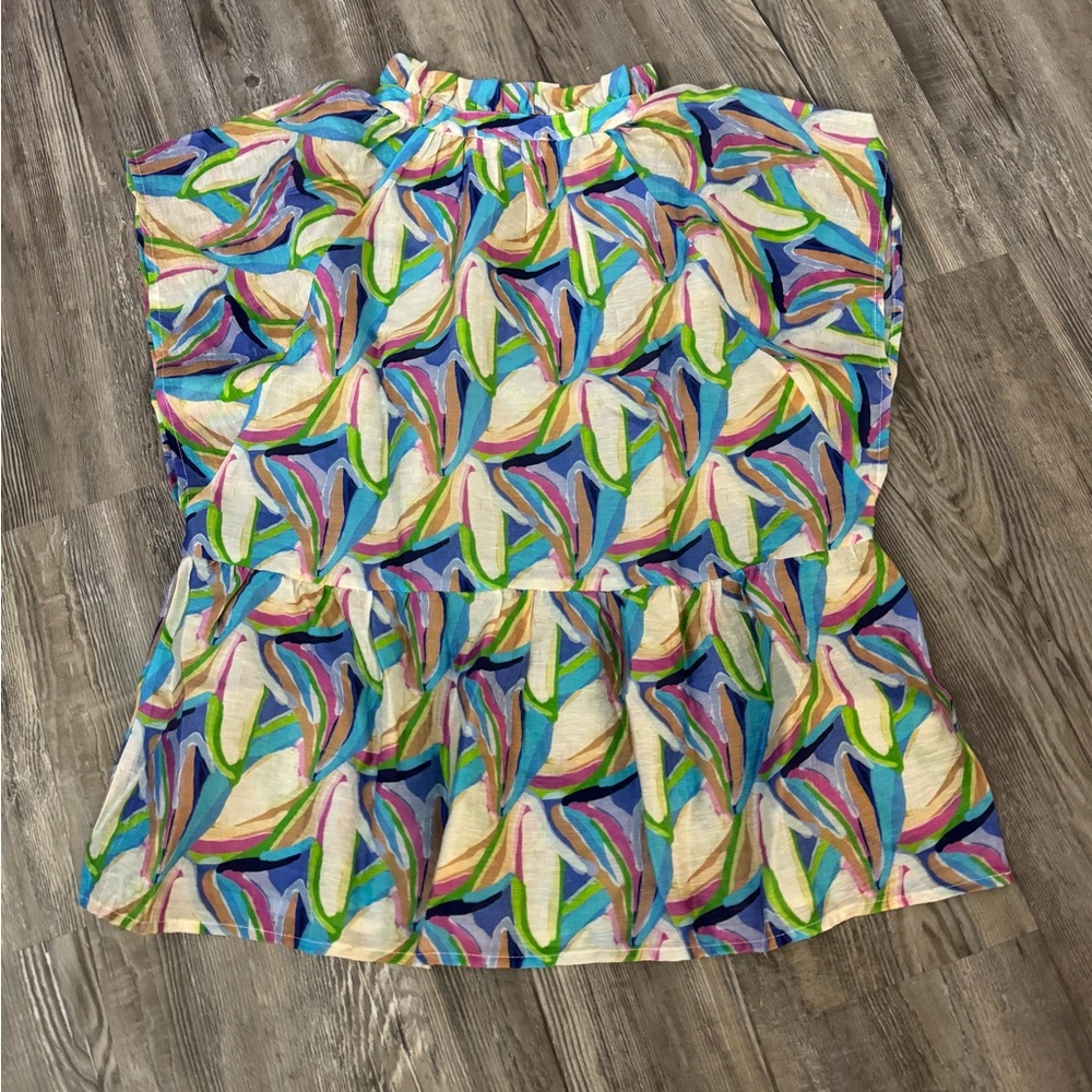 THML Colorful Abstract Pattern Blouse - Picture 2 of 3
